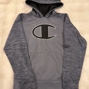 Champion Black and Gray Athletic Hoodie